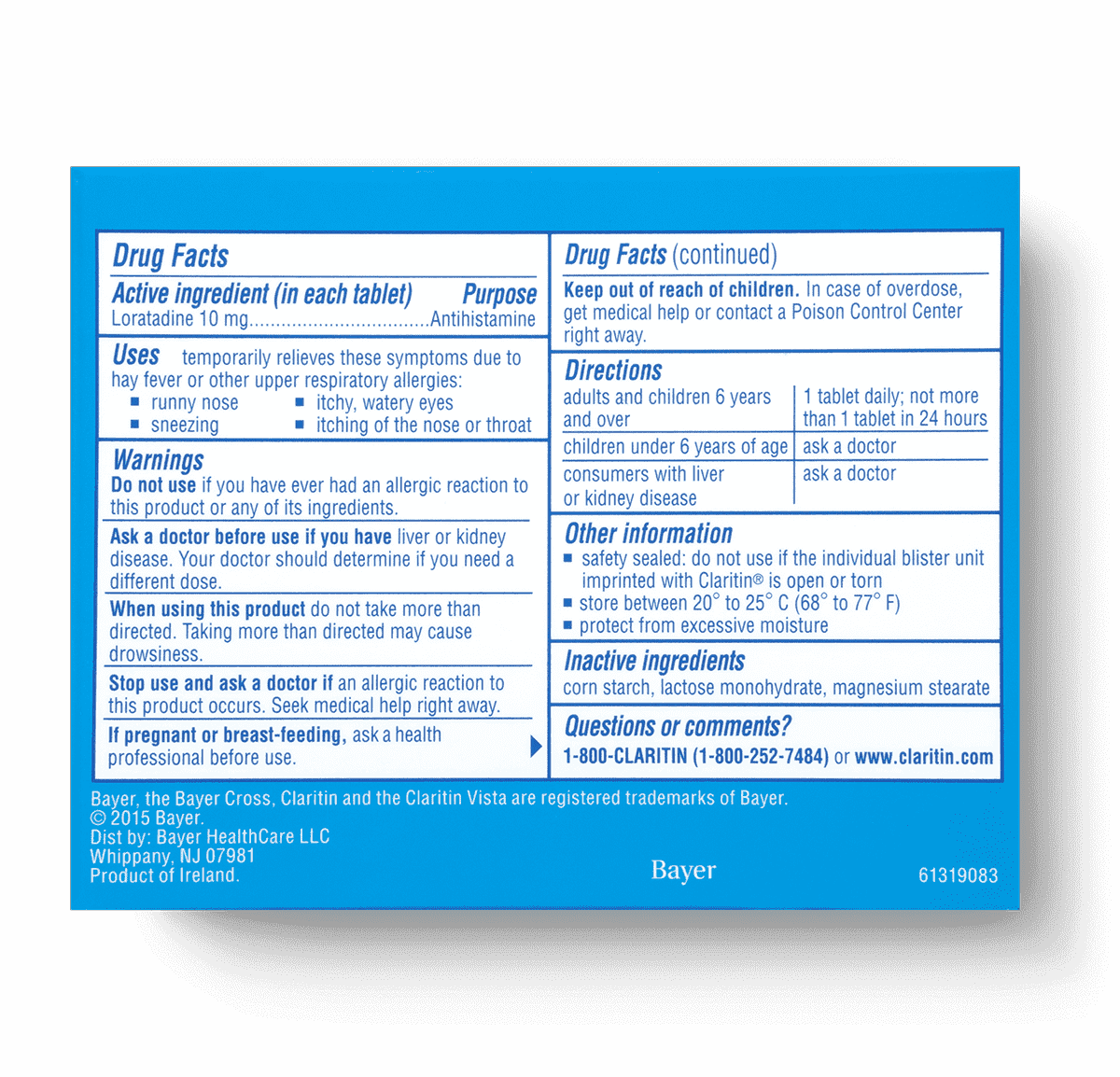 Claritin Allergy 24 Hour Tablets, 10 mg, 30 Count