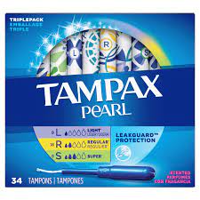 Tampax Pearl Unscented Multipak 34ct