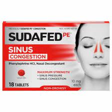 Sudafed Sinus Congestion Tablet 18ct